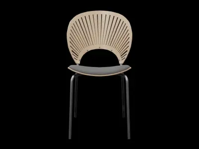 TRINIDAD Chair-oak wood Low-poly 3D model