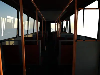 Soviet Trolleybus Low-poly 3D model