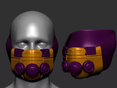 helmet high poly sculpt 3d printable  3D model 17