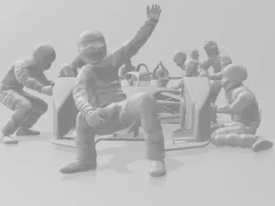PIT CREW TEAM Formula 1 3D print model