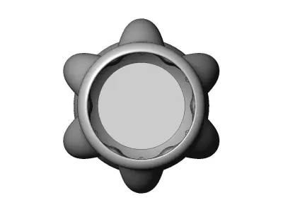 Carved six paws claw legs eagle classic baroque urn and vase  3D print model