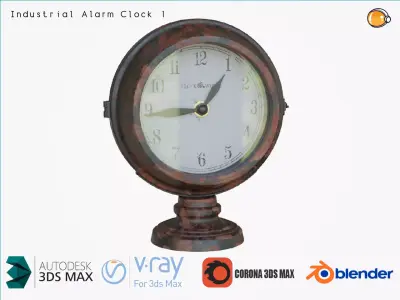 Cramden Table Clock Tabletop Clock Mantel Clock 3D model 3D model