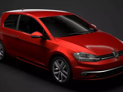 VW Golf TDI 3door Typ5G 2019 3D model