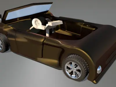 Game Car 3d Model Style Seven  Low-poly 3D model