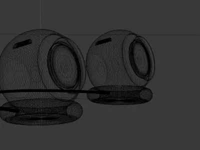 Speaker lamp with cord 3D model