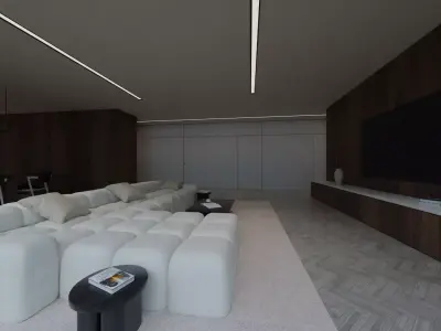 Modern Luxury - Open-Concept with Tokyo Skyline 3D model