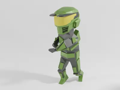 Halo Blueteam Free low-poly 3D model