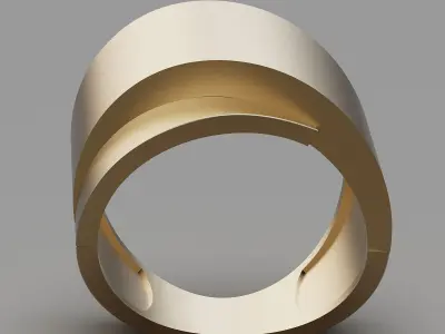 Lux ring silver gold jewelry printable 3D model 3D print model purchase