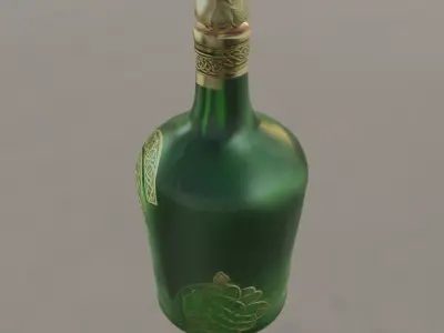 Celtic Clover Bottle Low-poly 3D model