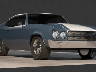 Chevrolet Chevelle 1970 Low-poly 3D model