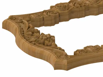 Carved picture frame STL 3D model 112
