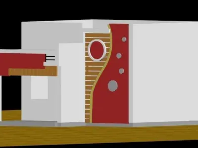 3D Bungalow Home Design   Low-poly 3D model