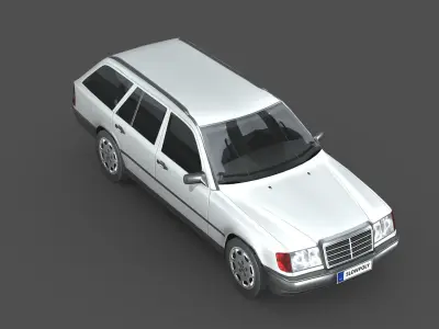 Mercedes-Benz E-Class W124 Low-poly 3D model