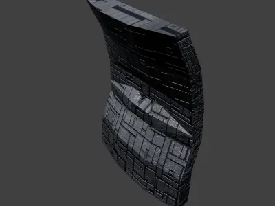 Sci-Fi Wall 3D model