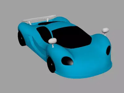 Toy Car Low-poly 3D model 13