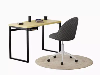 home office desk 3D model