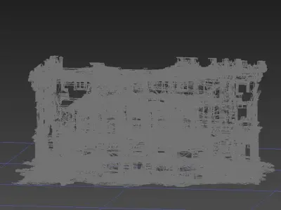 ruin model destroyed building 3D model