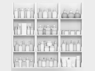 Cosmetic rack for bathroom or beauty salon 3D model