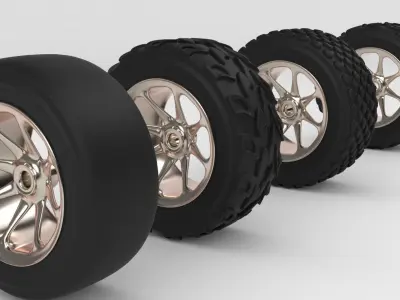 Wheels for RC Car 3D model