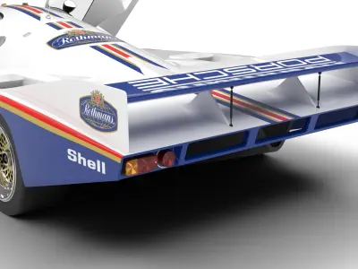 Porsche 956 Group C 1982 Rothmans Racing HQ 3d model  3D model