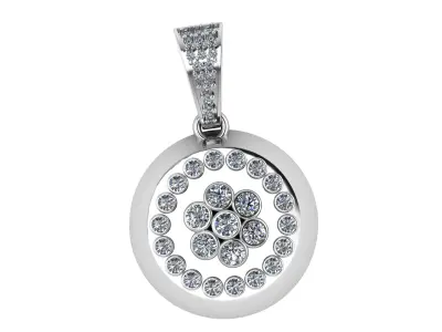 DIAMOND MOISSANITE PENDANT 3D PRINTABLE MODEL  3D print model