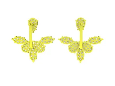 A75967 Luxury Korean Style Fashion Diamond Earring 3D print model