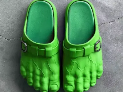 Green Hulk Foot Clogs shoes Props Second Life toy 3D print model