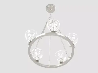 Modern Glass Chandelier 3D Model 3D model