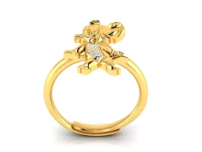 Women solitaire ring 3D print model