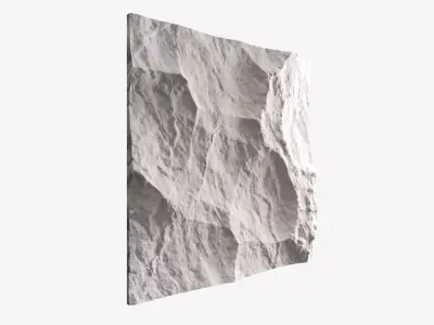 229-RockPanel piece of rock on wall 3D model