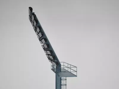 Stadium light large box Low-poly 3D model