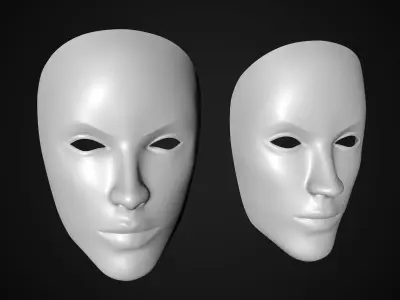 neutral mask 3D model