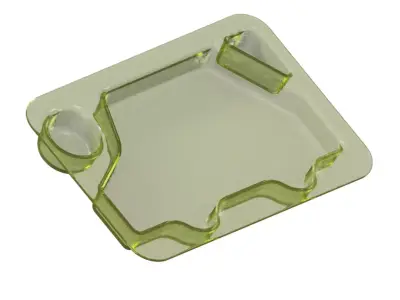 Transparent Kids Car Dinner Plate 3D model
