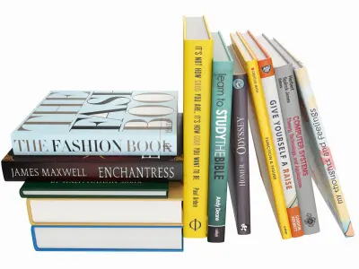 Books for interior decoration 04 3D model