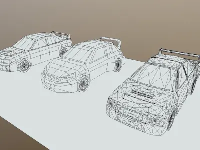 Low Poly Rally Cars Free low-poly 3D model