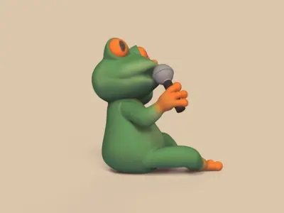 Singer  Frog 3D print model