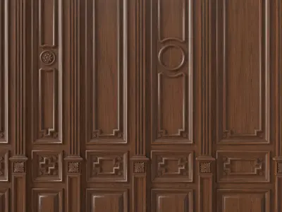 Wooden panel 03 01 3D model