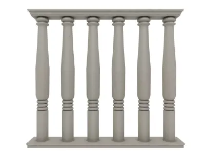 Buttress corbel and baluster 3D model