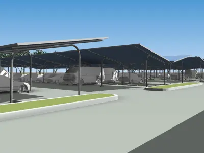 Solar carport 3D model