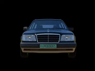 Mercedes Benz w124 universal Low-poly 3D model