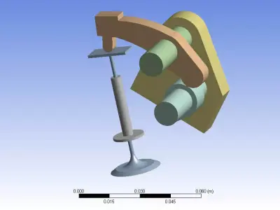 IC engine exhaust valve 3d solid works design cad model  3D print model