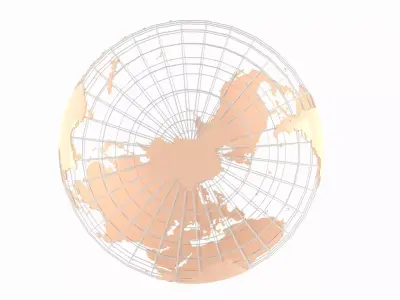 Globe News Skeleton Apricot Color 3D model