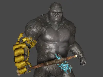 King Kong  Low-poly 3D model