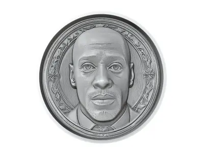 Thierry Henry Footballer Medallion 3D print model