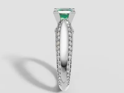 Engagement Ring 3D print model E 09 3D print model