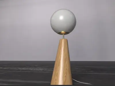 Lunar Beacon Lamp Low-poly 3D model