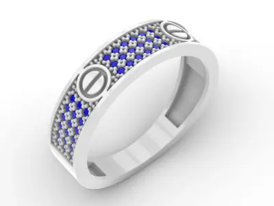 Jewelry Diamond Ring Model RG10 Free 3D print model