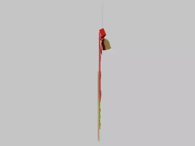 Craft Stick House Tree Christmas Ornament Low-poly 3D model