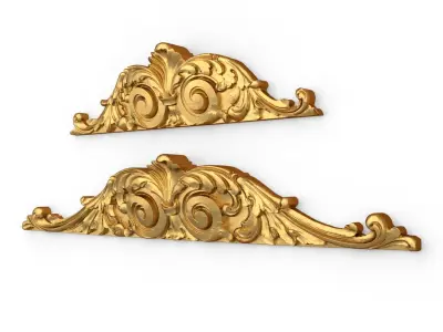 Classic carved decor ornament 362 3D model