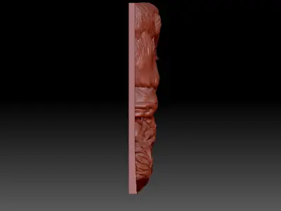 Bas-relief of the bear  3D print model